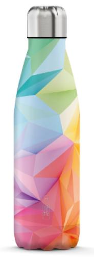 BOTELLA TERMICA DE ACERO GEOMETRIA COLOR 500ML.jpg jarras vasos y teteras BOTELLA TERMICA DE ACERO GEOMETRIA COLOR 500ML