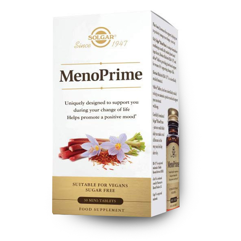 Meno Prime de Solgar 30 tabletas menopausia mujeres Meno Prime de Solgar 30 tabletas menopausia mujeres