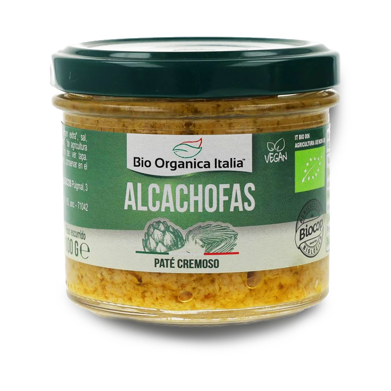 Pate cremoso de alcachofas Bio de Bio Organica Italia vegana