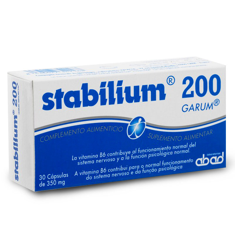 Stabilium 30 capsulas de Laboratorios Abad para gotamineto y fatiga mental ayuda a la resistencia al estres y memoria y animo