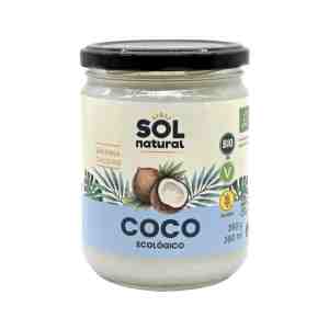 aceite de coco virgen extra bio 370 ml sol natural