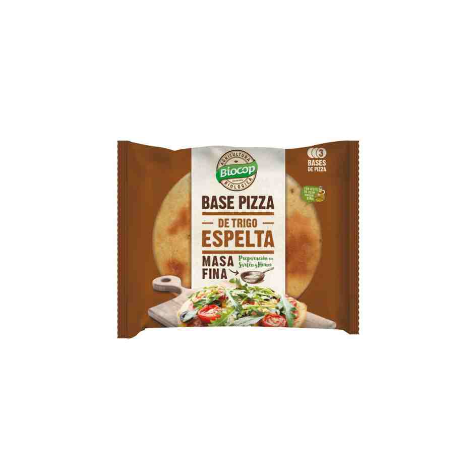 base de pizza de espelta masa fina 3 bases bio 390g biocop base de pizza de espelta masa fina 3 bases bio 390g biocop