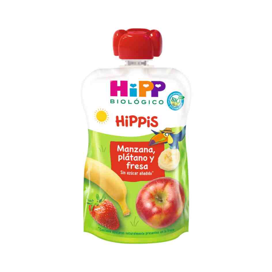 bolsita de manzana platano y fresa bio 6x100g hipp bolsita de manzana platano y fresa bio 6x100g hipp