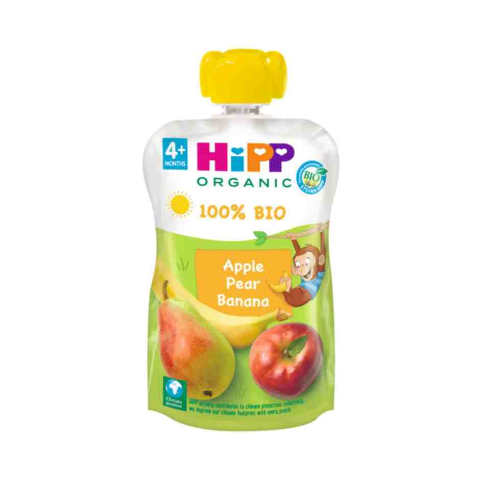 bolsita de manzana y platano y pera bio 6x100g hipp
