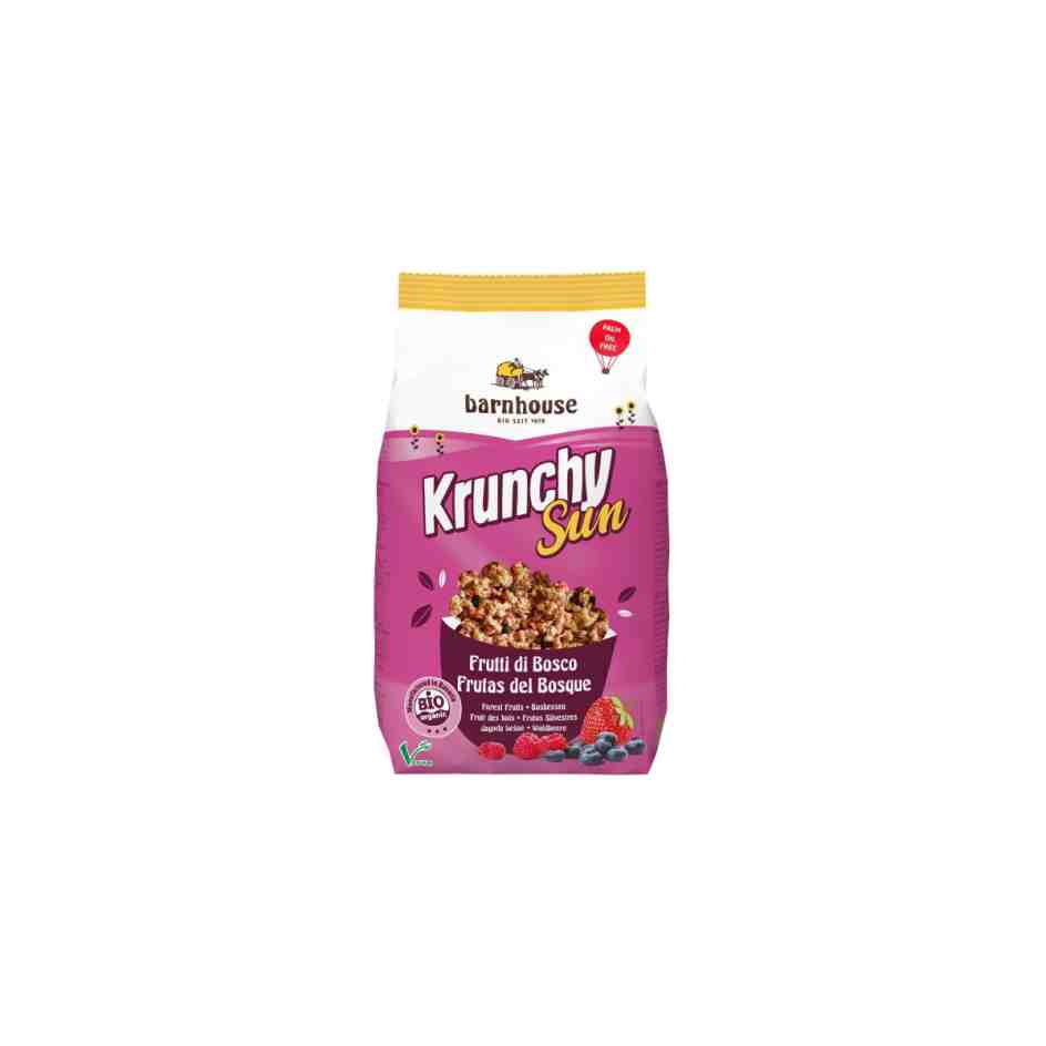 muesli krunchy sun frutos bosque bio 375g barnhouse