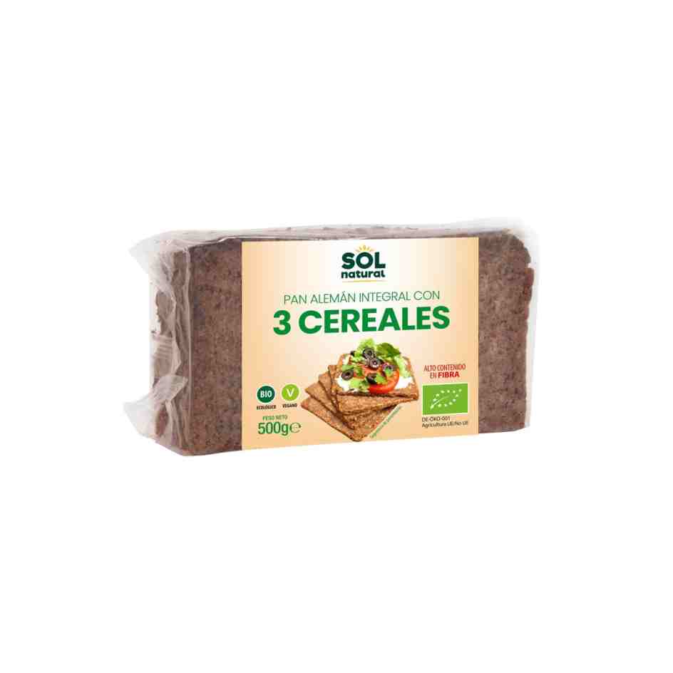 pan aleman 3 cereales bio 500 g sol natural pan aleman 3 cereales bio 500 g sol natural