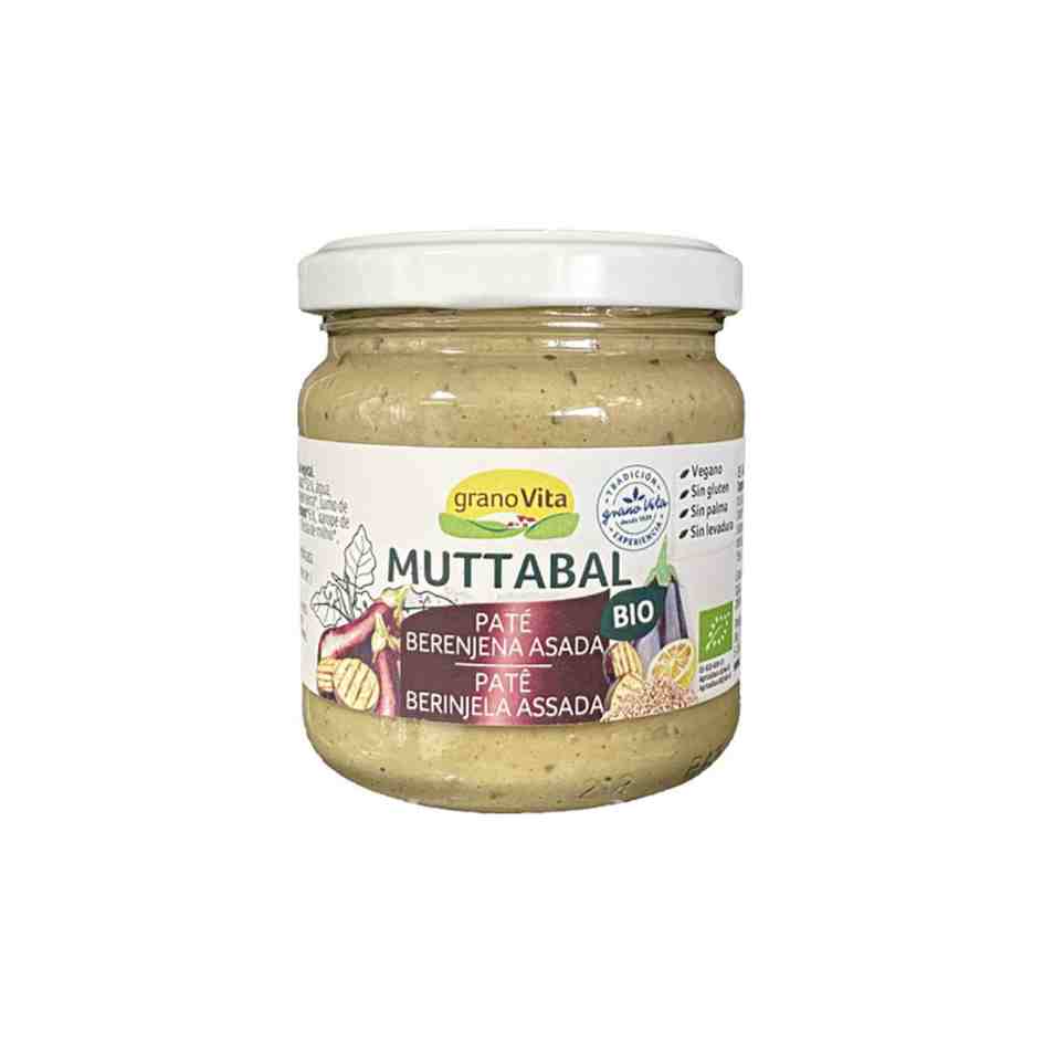 pate muttabal berenjena asada bio cristal 175g granovita