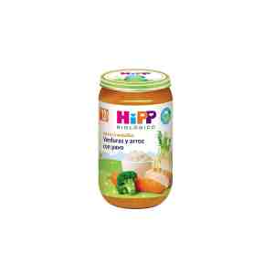 potito de verduras y arroz con pavo 12 m 250 g hipp